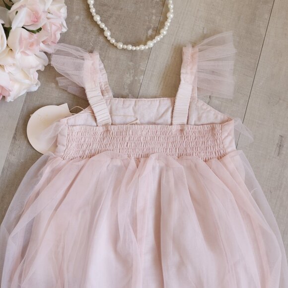 Tutu Du Monde Pink Bebe Tulle Romper Bubble Onsie Party Portrait Wedding NWT - Picture 4 of 9